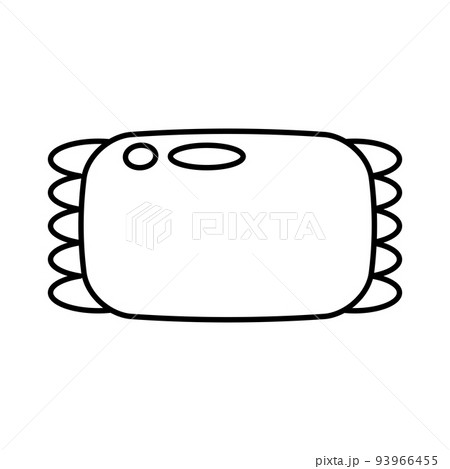 Candy in a wrapper lollipop icon line style isolated vector 93966455
