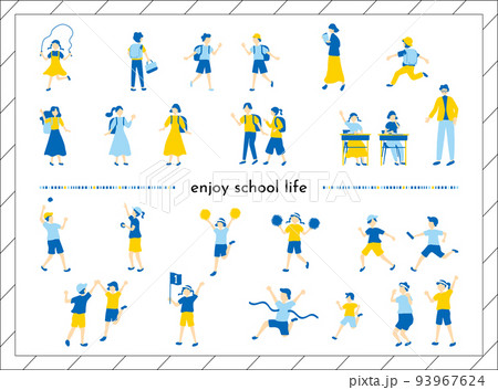 学校生活　人物セット 93967624