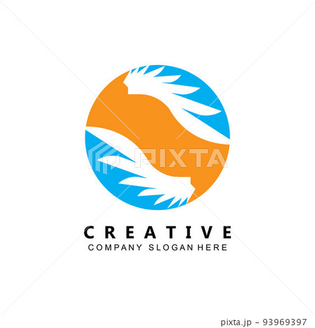 simple eagle wing logo vector symbol 93969397
