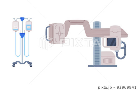 X-ray Machine and Intravenous Bag as Medical Equipment and Assistance Device Vector Set X-ray Machine and Intravenous Bag as Medical Equipment and Assistance Device Vector Set 93969941