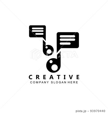 simple music rhythm note logo vector symbol 93970440