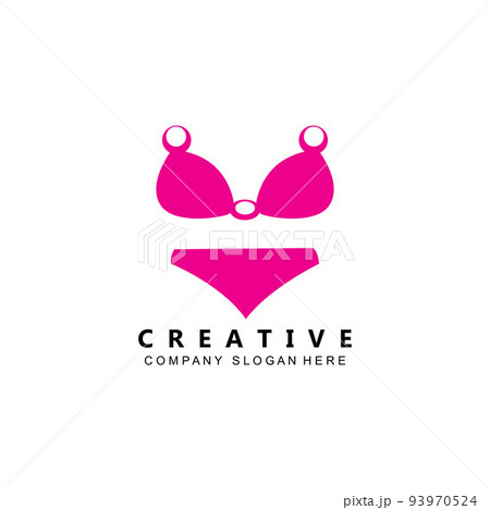 summer sexy women's clothing bikini logo icon symbol 93970524