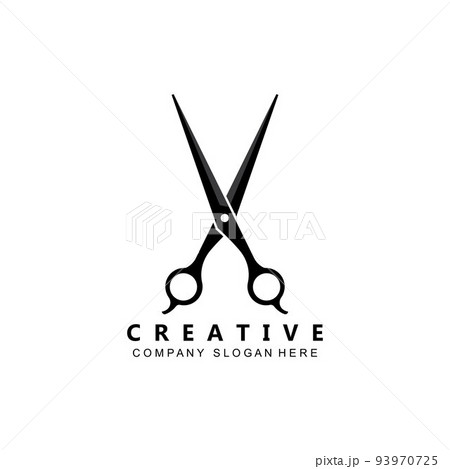 Barber tool scissors logo icon background symbol 93970725