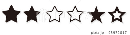 Star rating review Stars in hand vector line icon 93972817