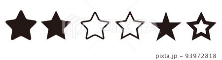 Star rating review Stars in hand vector line icon 93972818