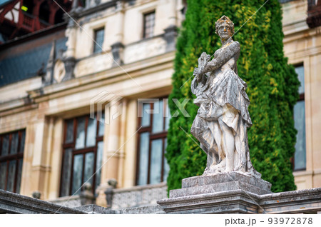 Statue at The Peles Castle in Romania Statue at The Peles Castle in Romania 93972878