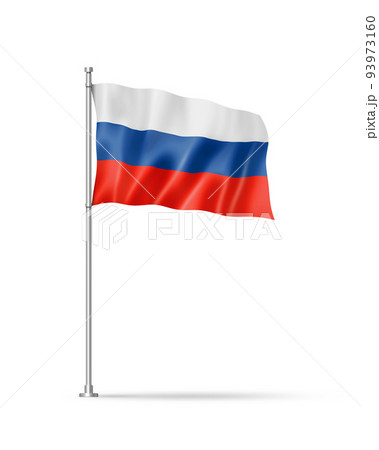Russian flag isolated on white 93973160