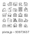 house icons set. Editable stroke line icons. 93973637