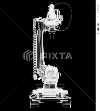 Industrial robot, x-ray transparent. 3D illustration 93974600