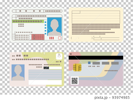 Front and back of driver's license and my number card color 93974985