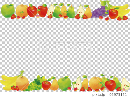 水彩風 フルーツフレーム 水彩風 フルーツフレーム 93975151