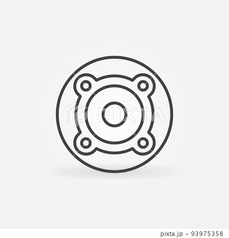 Speaker vector thin line concept round icon Speaker vector thin line concept round icon 93975358
