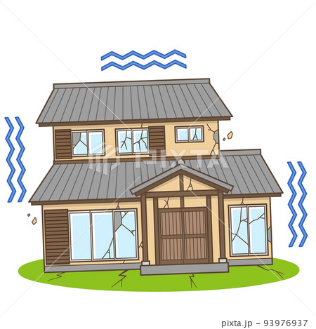 家 地震 住宅 日本家屋 イラスト 家 地震 住宅 日本家屋 イラスト 93976937