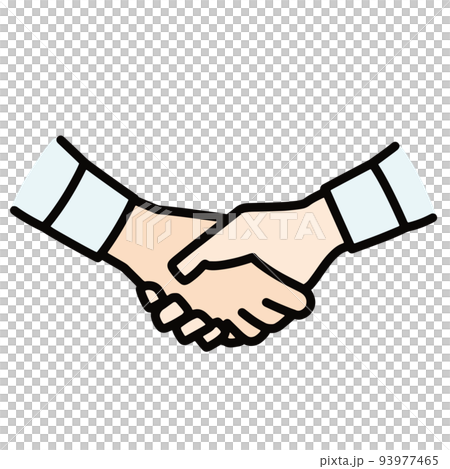 握手商務圖標襯衫 93977465