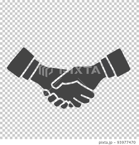 握手單色圖標 93977470