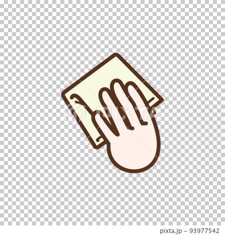 hand with handkerchief 93977542