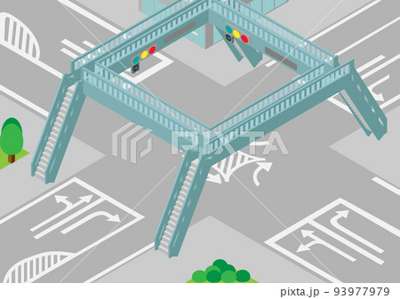 アイソメトリックな歩道橋 93977979