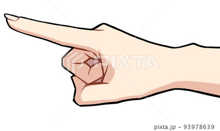 左を指差す手 93978639