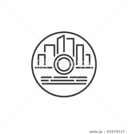 CD with Video Game vector concept linear icon 93979557