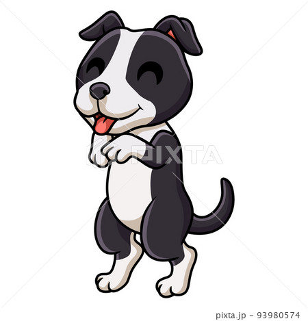 Cute american staffordshire terrier dog cartoon - Stock Illustration  [93980574] - PIXTA