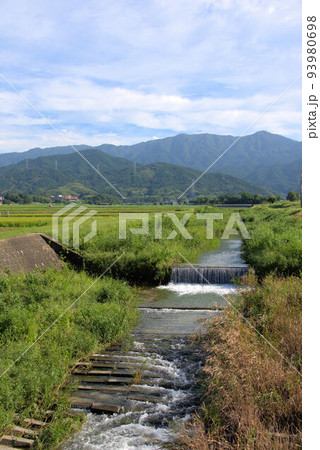 雷山川の堰てい　糸島の風景 93980698