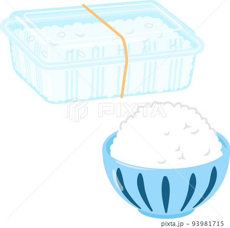プラスチックパックに入ったご飯 プラスチックパックに入ったご飯 93981715