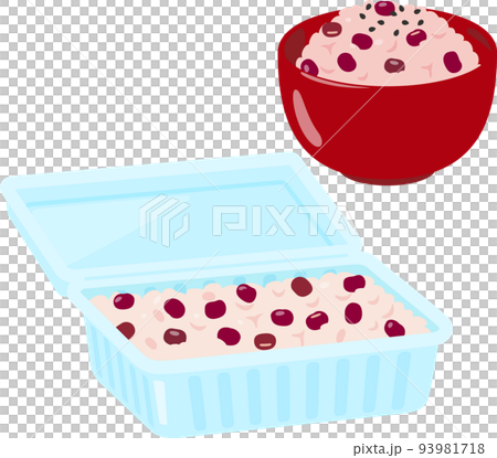 パック入りの赤飯 パック入りの赤飯 93981718