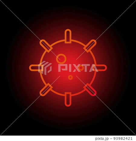 Coronavirus vector red outline symbol Coronavirus vector red outline symbol 93982421
