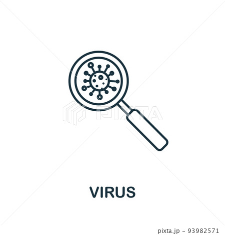 Virus icon. Simple element from new normality collection. Filled monochrome Virus icon for templates, infographics and banners Virus icon. Simple element from new normality collection. Filled monochrome Virus icon for templates, infographics and banners 93982571