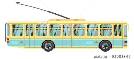 Trolley bus side view. Passenger transport icon 93983345