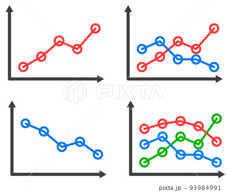 データを集計して折線で表示したグラフ 93984991