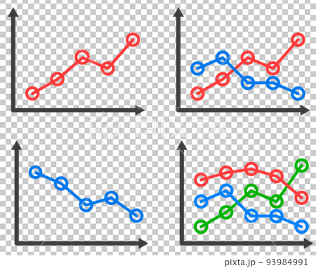 データを集計して折線で表示したグラフ 93984991