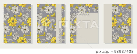 Vector templates for cover pages. Universal abstract floral cover layout. Suitable for notebooks, books, diaries, catalogs, etc Vector templates for cover pages. Universal abstract floral cover layout. Suitable for notebooks, books, diaries, catalogs, etc 93987408