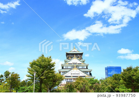 大阪市、大阪城とその周辺の風景 大阪市、大阪城とその周辺の風景 93987750