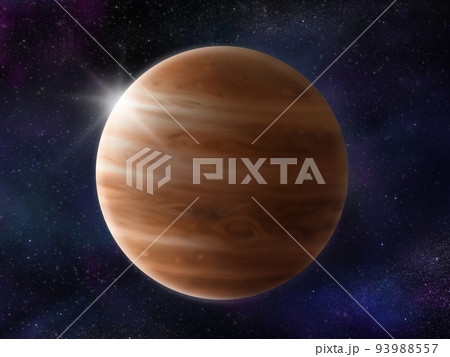 木星と宇宙の背景素材 93988557