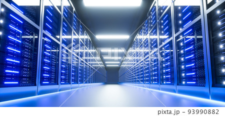 Server room interior. 3D Render Server room interior. 3D Render 93990882