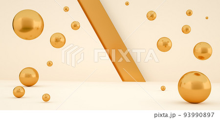 3d render, abstract and modern minimalist background with golden spheres 3d render, abstract and modern minimalist background with golden spheres 93990897