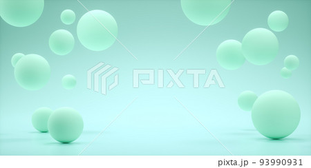 Floating spheres 3d rendering empty space for product show 93990931