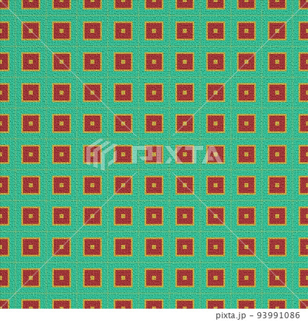Seamless pattern made of rectangular shapes, with cloth texture, weaving threads of fabric, carpet, 3D rendering 93991086