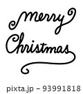 メリークリスマス　シンプルな手書きロゴ 93991818