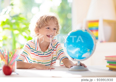 Kids doing homework. Children go back to school. Kids doing homework. Children go back to school. 93991930