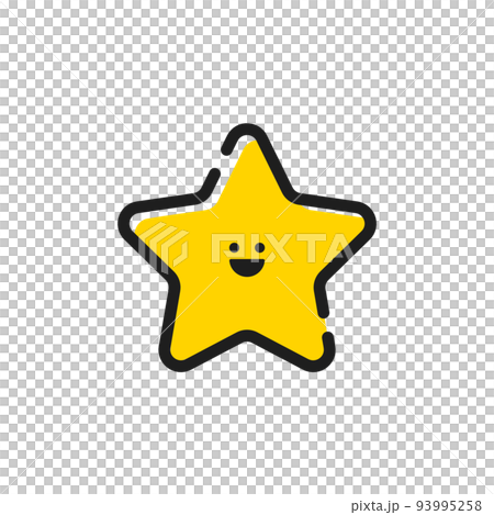 笑っている星の形の線アイコン - 口コミ・重要・スターのイメージ素材 笑っている星の形の線アイコン - 口コミ・重要・スターのイメージ素材 93995258