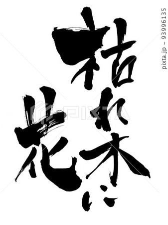 枯れ木に花 ・・・文字 書道 筆文字 手書き ことわざ 諺 枯れ木に花 ・・・文字 書道 筆文字 手書き ことわざ 諺 93996135