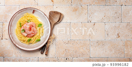 Pasta with shrimps Pasta with shrimps 93996182