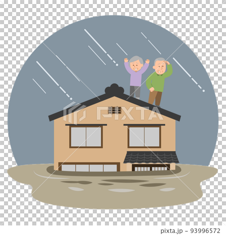 日式獨立屋 14位老人在屋子被淹時在屋頂尋求幫助 93996572