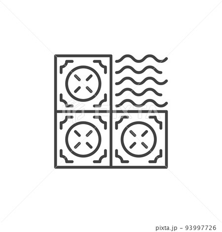 Laying Tiles vector concept icon in outline style 93997726