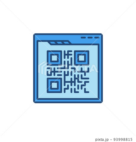 QR Code and Web Browser vector concept colored...のイラスト素材 [93998815] - PIXTA