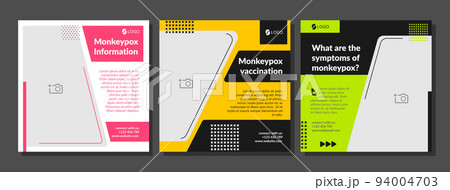 Banner set, colorful layout for posts monkeypox Banner set, colorful layout for posts monkeypox 94004703