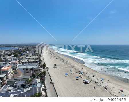 Aerial view of Mission Bay and beach in San Diego, California. USA. Aerial view of Mission Bay and beach in San Diego, California. USA. 94005466