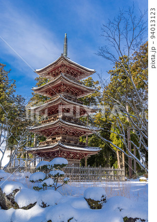 【新潟県･妙宣寺】新潟県内に現存する唯一の『五重塔』冬編  1月   94013123